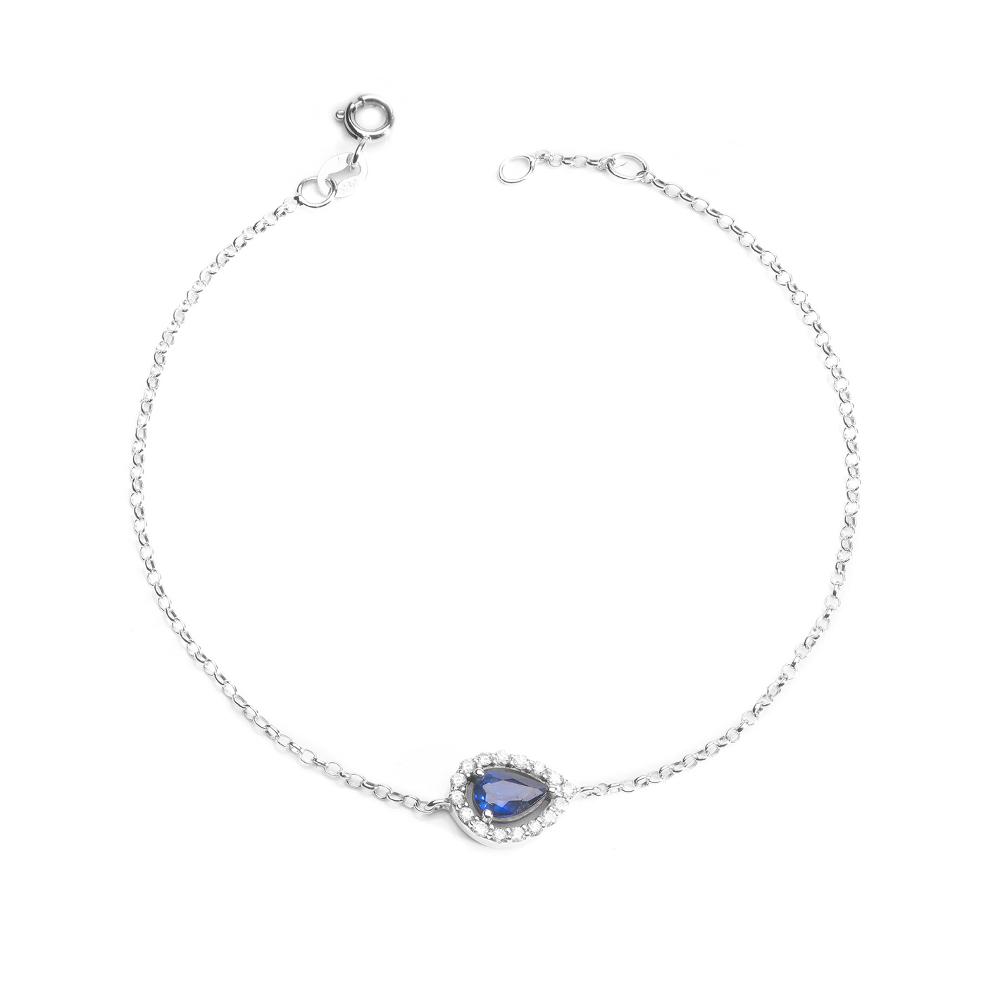 Pulseira de tanzanita e diamantes em ouro branco