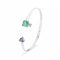 Bracelete de esmeralda e diamante na versão em ouro branco e tanzanita