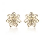 Anel flor de filigrana em ouro amarelo 18k