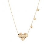 Colar Heart blocos em ouro amarelo