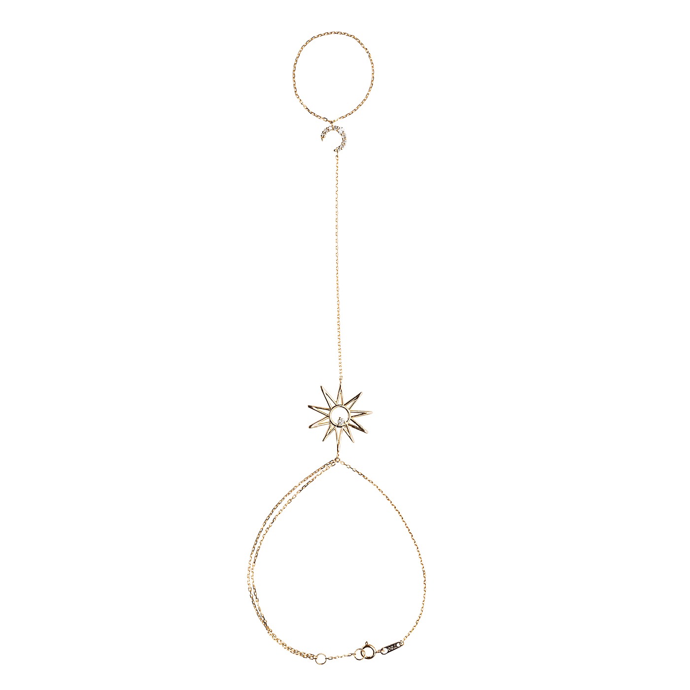 Anel-Pulseira Solar em ouro amarelo e diamantes