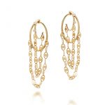 Brinco Argola e elos em ouro amarelo 18k