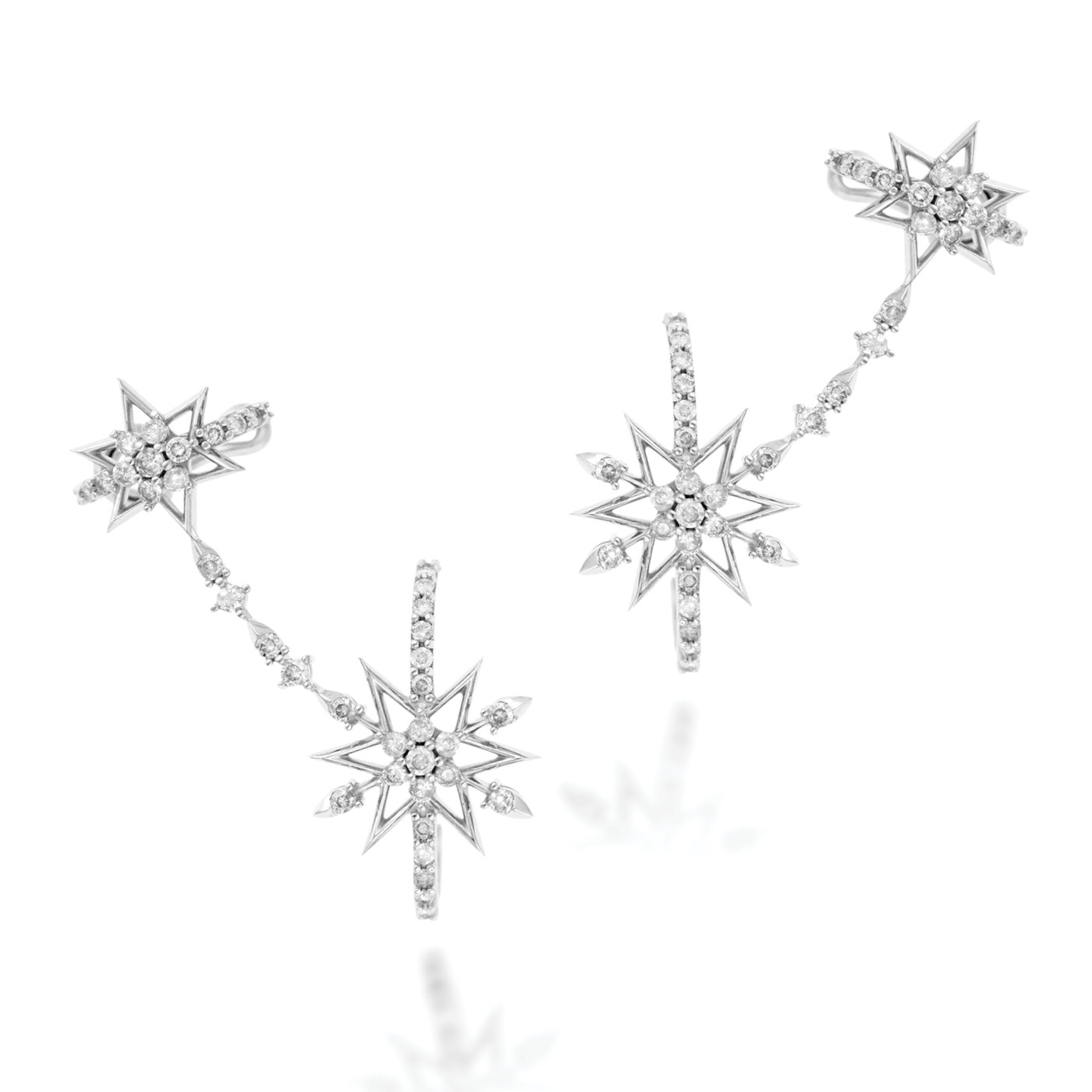 Earcuff estrela de diamantes