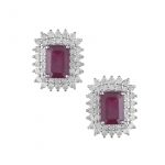 Brinco de Rubis e Diamantes