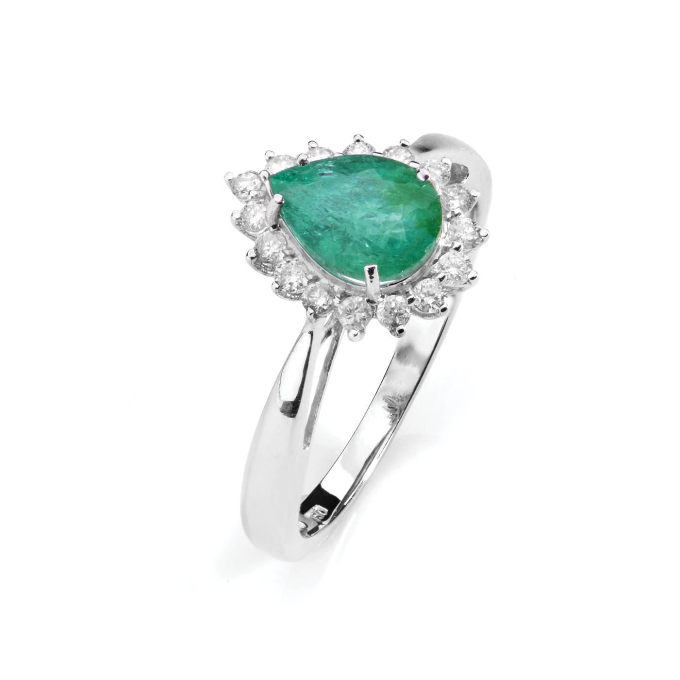 Anel de Esmeraldas e Diamantes